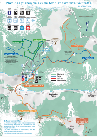 LE PLAN DES PISTES DE SKI DE FOND ET DE RAQUETTES LE PLAN DES PISTES DE SKI DE FOND ET DE RAQUETTES